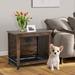 Tucker Murphy Pet™ Wooden Dog Crate Furniture w/ Tray & Double Door Wood in Brown | 24 H x 27 W x 18.5 D in | Wayfair