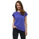 Minus Leti T-Shirt Damen Größe XS | Blaues Tshirt Damen | Basic Tshirt Damen Baumwolle Kurzarm Mit Rundem Halsausschnitt | Shirt Damen Elegant Mit Kurzen Ärmeln | Frühling Bluse Damen