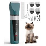 Oneisall YP-7268 5-Speed Cat Grooming Clippers Cordless Low Noise Cat Clippers for Grooming Rechargeable IPX6 Waterproof Cat Grooming Kit with 4 Guide Combs Pet Hair Clipper Trimmer for Dogs Cats