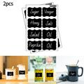 Yannee 4 Sheet of Kitchen Waterproof Food Stickers Spice Jar Label Seasoning Jar Label Square Spice Jars Spice Shakers Labels