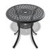 Black Frame Aluminum Patio Dining Table with Umbrella Hole