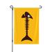 ZNDUO Orange Cartoon Fish Bone Pattern Garden Flag 28 x40 Double Sided Polyester Flag for Garden Farmhouse Patio Home Decor