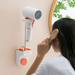 Common Caliber Hair Dryer Holder 360-Degree Rotation Adjustable Easy Access Punch-free Wall-mounted Hair Dryer Holder for Bathroom Supply