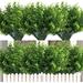Viworld 12 Bundles Artificial Eucalyptus Artificial Grasses Fake Greenery Boxwood Stems Fake Plants and Greenery Springs for Farmhouse Home Garden Office Patio Wedding and Indoor Outdoor(Eucalyptus)