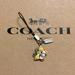 Coach Accessories | Coach 3d Yellow Enamel Crystal Pearl Butterfly Keychain Cell Phone Lanyard Charm | Color: White/Yellow | Size: Os