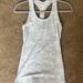 Lululemon Athletica Tops | Lululemon Cool Racer Back Tank Top Nulu | Color: Gray/White | Size: 6