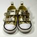 Converse Shoes | Converse Metallic Gold Strap Low Top Chuck Taylor Baby Toddler Girls Sz 6. | Color: Gold/White | Size: 6bb