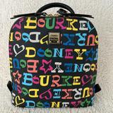 Dooney & Bourke Bags | Dooney & Bourke Doodle Pod Backpack Black Multicolor | Color: Black/Blue | Size: H 11" X W 4" X L 10.5"