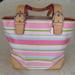 Coach Bags | Coach Hamptons Sateen Daisy Tote Bag Large Carryall Vintage Style# 5175 Zipper | Color: Pink/Tan | Size: Os