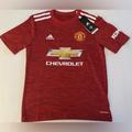 Adidas Shirts & Tops | Adidas Youth Manchester United Home Soccer Jersey. Youth Size | Color: Red | Size: Various