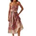 Anthropologie Dresses | Anthropologie Let Me Be Brown Floral Boho Tassel Maxi Dress | Color: Brown/Pink | Size: Xs