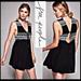 Free People Dresses | Free People Simply Black Embroidered Mini Dress Xs | Color: Black/Blue | Size: Xs