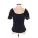 Old Navy Short Sleeve Blouse: Black Tops - Women's Size X-Small