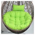 BYIYGSL Swing Egg Chair Cushion,Outdoor Swing Chair Seat Cushion Replacement Cover,Washable Thick Large Swing Hanging Basket Seat Pads with Adjustable Pillow (Color : Light green, Size : 115cm)