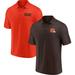 Men's Fanatics Branded Brown/Orange Cleveland Browns Dueling Two-Pack Polo Set