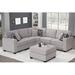 Gray Sectional - Legend Furniture 106.6" Wide Reversible Modular Corner Sectional w/ Ottoman Polyester | 36 H x 106.6 W x 34.2 D in | Wayfair