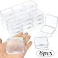 Boîte de rangement en plastique Mini boîte de rangement en plastique Transparent boucles d'oreilles
