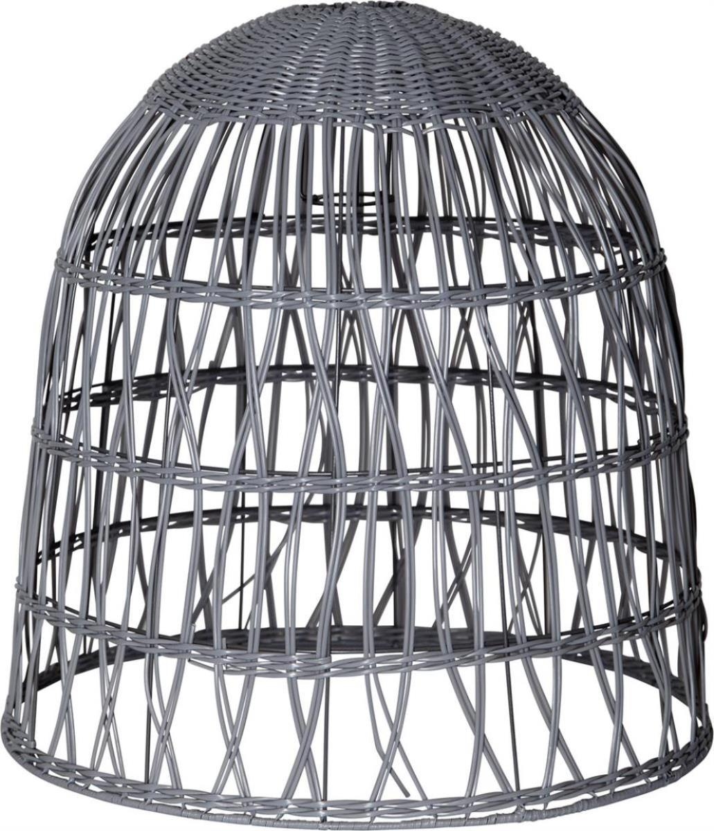 StarTrading Lampenschirm Rattanstil KNUTE wetterfest Kunststoff grau D: 48cm für Außen Image