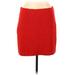 H&M Casual Skirt: Red Solid Bottoms - Women's Size Large