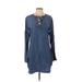 Cloth & Stone Casual Dress: Blue Dresses - Women's Size Small