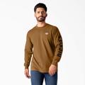 Dickies Men's Long Sleeve Workwear Graphic T-Shirt - Brown Duck Size L (WL22D)
