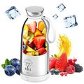 Portable Blender 500ml, Mini Blender With 6 Blades Bottle Blender Portable Smoothie Blender, Smoothie Maker Bottle Mini Juicer Bottle, Small Blenders For Smoothies For Kitchen,Home,Travel (White)