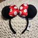 Disney Accessories | Disney Minnie Ears | Color: Black/Red | Size: Os