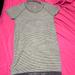 Lululemon Athletica Tops | Green Striped Lululemon Workout T | Color: Green | Size: 2