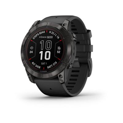 Garmin Fenix 7X Pro Sapphire Solar Edition Carbon Gray DLC Titanium with Black Band Watch 010-02778-10