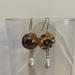 Anthropologie Jewelry | Amethyst Gold Drop Pearl Earrings | Color: Gold | Size: Os