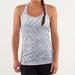 Lululemon Athletica Tops | Lululemon Gray Chevron Patterned Cool Racerback Short Tank Top Nulu Workout Sz 4 | Color: Gray/Silver | Size: 4