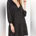 Madewell Dresses | Madewell Faux Wrap Tiered Mini Small Metallic Dress | Color: Black/Gold | Size: S