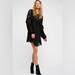 Free People Dresses | Free People Ruby Black Lace Blouson Sleeve Fit & Flare Smock Mini Dress Women Xs | Color: Black | Size: Xs