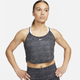 Nike Dri-FIT One Women's Printed Crop Tank Top - Black - Polyester