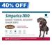 Simparica Trio For Dogs 88.1-132 Lbs (Brown) 3 Doses - 40% Off Today
