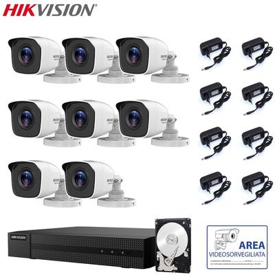 Hikvision - videoüberwachungsset dvr 8 kanäle 8 kameras 2 mpx hd 500 gb