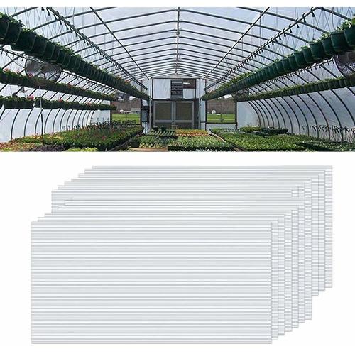 Polycarbonat 14x Hohlkammerstegplatten, 4mm 10,25 m² Doppelstegplatte für Gewächshaus Garten