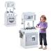 Kids Kitchen Play Set Pretend Wooden Play Kitchen with Ice Dispenser