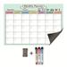 Magnetic Dry Erase Weekly Calendar Whiteboard waterproof for Fridge 17 x12 -3 Fine Tip Markers and Large Eraser with Magnets-Meal Planner - Fridge Whiteboard Planner Weekly Wall Planner