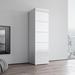 Meble Furniture Manufactured Wood Armoire Wood in White | 81 H x 23 W x 23 D in | Wayfair ARIA-3EX-WHITE