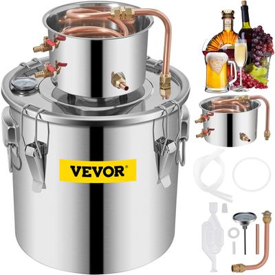 8Gal Home Use Moonshine Still Brewing Stainless Steel Distiller Water Wine Alcohol Distilling Equipment - 8Gal