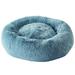 Home Soft Things Shaggy Pet Bed-Silver Blue - 36 x 36 x 6