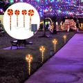 RKSTN Solar Outdoor Lights 4 Pack Christmas Solar Lights Outdoor 80LED Lollipop Peppermint Lights Candy Cane Christmas Decorations with Warm Light for Xmas Holiday Patio Yard on Clearance