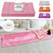 Docred Infrared Sauna Blanket Largre Size 2-Zone Spa Sauna Blanket with Remote Control for Fitness and Detox Anti Aging (Zipper Type Pink)