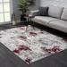 Rug Branch Contemporary Abstract Red Grey Indoor Area Rug - 9x12