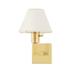 Hudson Valley Lighting Leeds 1 - Light Armed Sconce Paper/Metal in Yellow | 12.25 H x 8 W x 8 D in | Wayfair MDS130-AGB