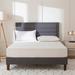 Latitude Run® Low Profile Platform Bed Wood & /Upholstered/Polyester in Gray/White | 47 H x 60 W x 82 D in | Wayfair