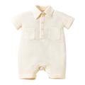 ZRBYWB Romper Baby Unisex Cotton Solid Spring Summer Short Sleeve Romper Jumpsuit Clothes Summer Clothes