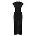 Women s Jumpsuits Rompers & Overalls Casual High Waist Bodysuit Knotted Cutout Short Sleeve Overall Jumpsuit for Women
