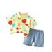 3 Month Baby Boy 6 Month Baby Boy Clothe Toddler Baby Boy Clothes Shorts Set Dots Print Shirt Short Sleeve Button Down Top Solid Shorts Summer Outfit